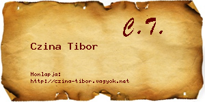 Czina Tibor névjegykártya